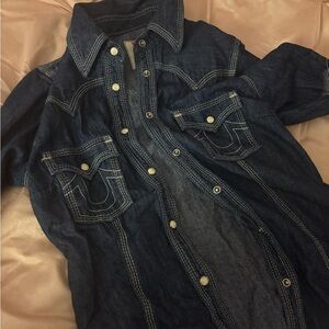 True Religion Dark Denim Shirt